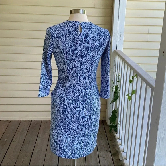 NWT J McLaughlin Catalyst Dress Catalina Cloth XS Blue Aqua Abstract Geo Print - Picture 7 of 10